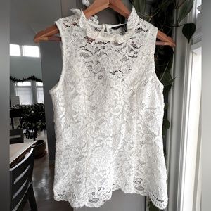 Sleeveless Lined Lace Blouse (XS) NWT